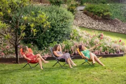 Best Fauteuil relax en aluminium graphite et toile textylène grise Easy - 127 x 61 x 28,5 cm