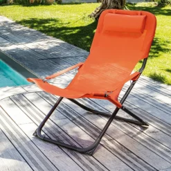 Clearance Fauteuil relax orange 127 x 61 x 28,5 cm