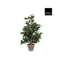 Online Ficus Exotica vert plante artificielle en pot gris H 65 x Ø 40 cm