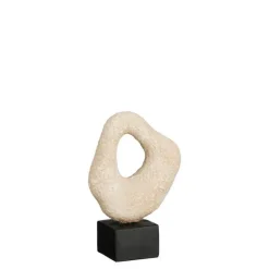 New EDELMAN Figure abstraite en ciment blanc - 15 x 7 x 21 cm
