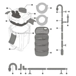 Online BLUE CORAL Filtre externe aquarium, grande capacité jusqu'à 700L - SUNSUN HW-703A