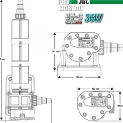 Online BLUE CORAL Filtre UV pour aquarium- JBL ProCristal UV-C - 36W