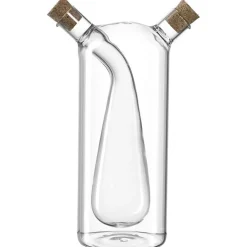 Best LEONARDO Flacon huile et vinaigre 2 en 1 en verre borosilicate transparent Cucina - 18,5 cm