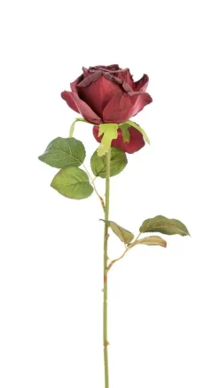 Discount NATURALYS Fleur artificielle en papier tige de rose coloris rouge - H 44 cm