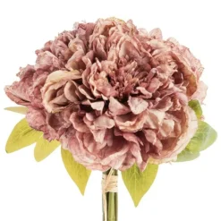 Sale NATURALYS Fleur artificielle en papier bouquet de pivoine coloris violet - H 30 cm