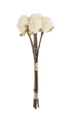 Best NATURALYS Fleur artificielle en papier 6 renoncules coloris beige - H 28