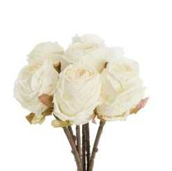 Best NATURALYS Fleur artificielle en papier 6 renoncules coloris beige - H 28