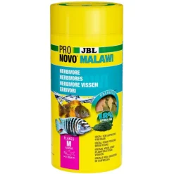 JBL Flocons pour Cichlidés brouteurs d’aufwuchs des lacs Malawi et Tanganyika Pronovo Malawi Flakes M - 1000 ml