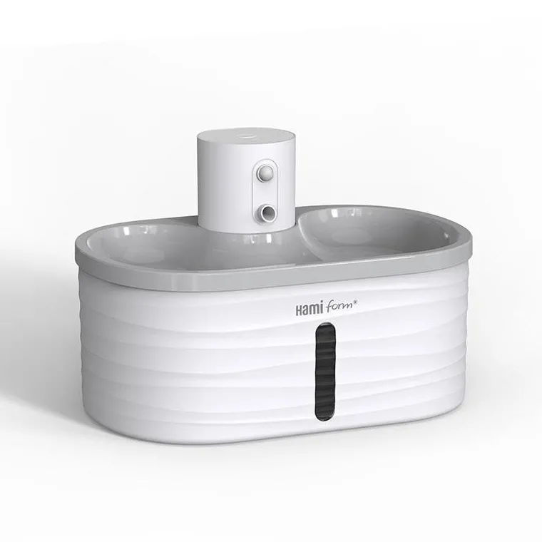 HAMIFORM Fontaine à eau automatique nomade pour petit chien ou chat coloris blanc - 2,5 litres