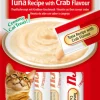Discount CHURU Friandise en crème pour chat thon avec saveur crabe Inaba Ciao - 4 x 14 g
