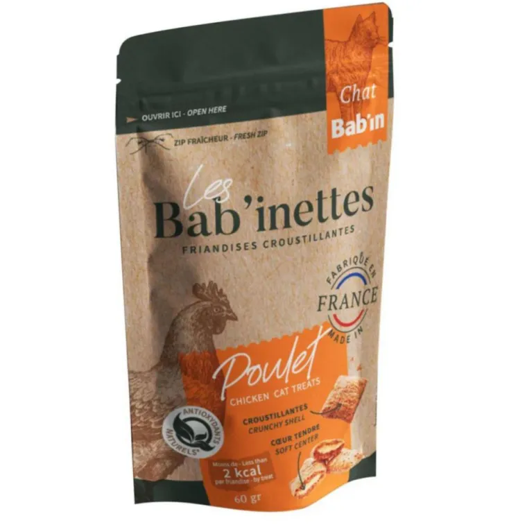 Best BABIN Friandises pour chat au poulet Bab'in Les Bab'inettes - 60 g