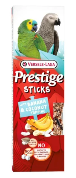 VERSELE LAGA Friandises pour perroquets Prestige Sticks Banane & Garniture de Coco - 2 x 70 g