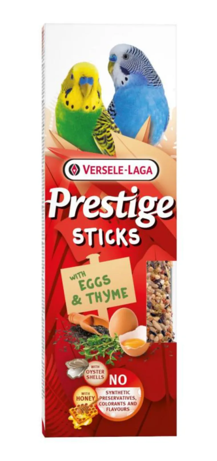 Outlet VERSELE LAGA Friandises pour petites perruches Prestige Sticks Œufs & Thym - 2 x 30 g
