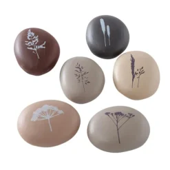 Hot BOLTZE Galets décoratifs Gräser - 6 pièces