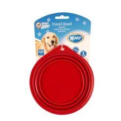 EUROPET Gamelle de voyage pour chien en silicone coloris rouge Duvoplus - 500 ml