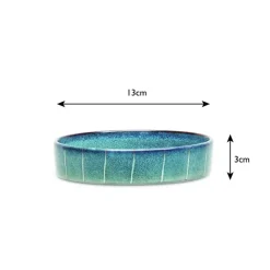 SCRUFFS Gamelle pour chat en grès coloris gris avec rayures Reactive Glaze - 13 x 13 x 3 cm