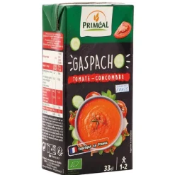 Clearance PRIMÉAL Gaspacho tomate concombre bio en briquette de 33 cl