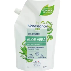 Outlet NATESSANCE Gel douche bio Aloe Vera en écopack – 1 L