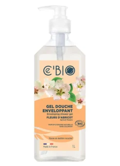 Hot C'BIO Gel douche bio enveloppant en flacon pompe C’Bio fleurs d’abricot - 1 L