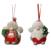 KAEMINGK Gnome avec chapka à suspendre en polyrésine - H 7,9 cm