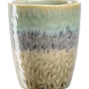 New LEONARDO Gobelet en céramique réactive beige, gris et vert Matera - 300 ml