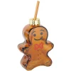 New BOLTZE Gobelet marron en verre laqué forme bonhomme en pain d’épices Gunny - 10 x 4,7 x 14,5 cm