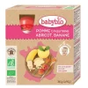 BABYBIO Gourdes Pomme Abricot Banane bio dès 6 mois - 4x90 gr