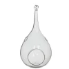 Goutte d’ornement petit modèle en verre transparent Ø 9,5 x H 20 cm