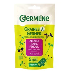 Sale GERMLINE Graines à germer bio alfa, radis, fenouil - 150 g