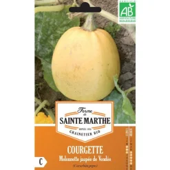 Online FERME DE SAINTE MARTHE Graines de courgette melonnette jaspée de vendée bio - graines à semer