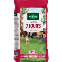 Sale VILMORIN Graines de gazon à semer prise rapide en 7 jours - 5 kg