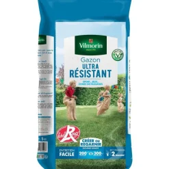 New VILMORIN Graines de gazon à semer ultra résistant Label Rouge - 5 kg