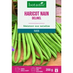 Outlet BOTANIC® Graines de haricot nain delinel extra-fin sans fil - graines à semer 200 g
