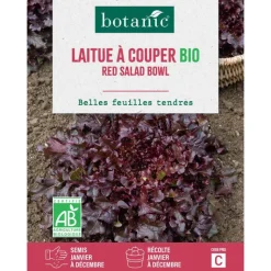 Sale BOTANIC® Graines de laitue à couper red salad bowl bio - graines à semer