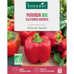 Outlet BOTANIC® Graines de poivron california wonder bio - graines à semer