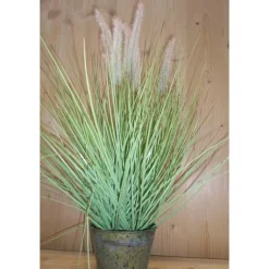 Sale Graminée artificielle en pot métal Ø 23,5 x H 145 cm
