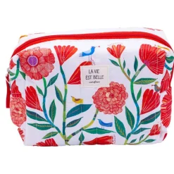 Online ÉDITIONS CARTES D'ART Grande trousse matelassée Cartesdart Pivoines - 24 x 17  cm