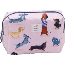 Online ÉDITIONS CARTES D'ART Grande trousse matelassée Cartesdart Teckels - 24 x 17  cm