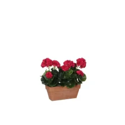 New Géranium rose foncé plante artificielle jardinière Terra 29x13x40 cm