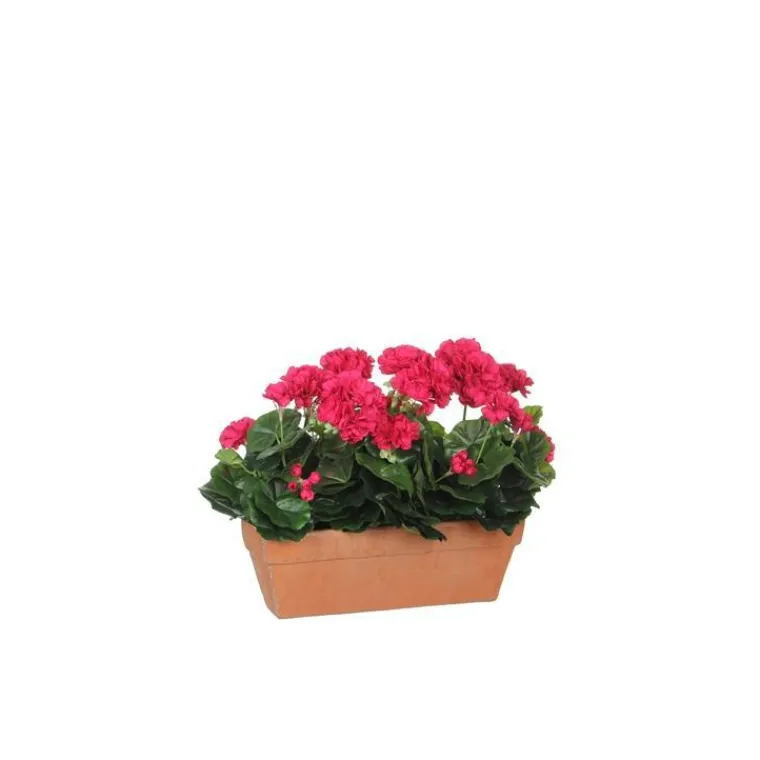New Géranium rose foncé plante artificielle jardinière Terra 39x13x40 cm