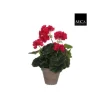 Sale Géranium rose plante artificielle en pot H 34 x Ø 20 cm