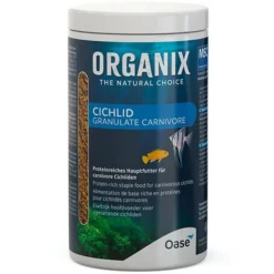 Outlet BLUE CORAL Granulés alimentaire pour cichlidés carnivores, bio, OASE AQUARIUM - Organix - 1000ml