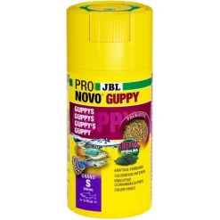 JBL Granulés pour guppys et autres poissons ovovivipares Pronovo Guppy Grano S Click + - 100 ml