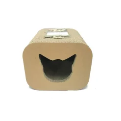 Hot CHAMPION COMPANION Griffoir pour chat Scratcher Cat head Box - 30 x 30 x 25 cm