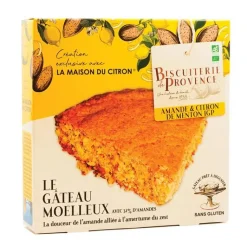 Sale BISCUITERIE DE PROVENCE Gâteau moelleux amandes & citron bio de Menton IGP - 225 g