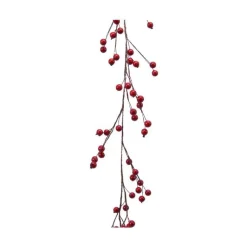 Discount Guirlande de baies rouges en plastique 150 cm