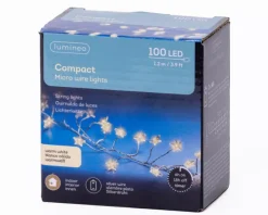 Outlet KAEMINGK Guirlande lumineuse argent avec 100 micro LED étoiles blanc chaud sur piles - 1,20 m