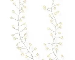 Outlet KAEMINGK Guirlande lumineuse argent avec 100 micro LED étoiles blanc chaud sur piles - 1,20 m