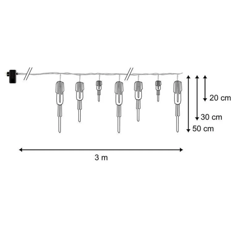New FESTILIGHT Guirlande lumineuse LED à lumière animée blanc sur secteur - 3 m