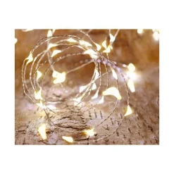 Clearance BLACHÈRE ILLUMINATION Guirlande solaire batterie remplaçable micro 50 LED coloris blanc chaud Blachere - 5 m